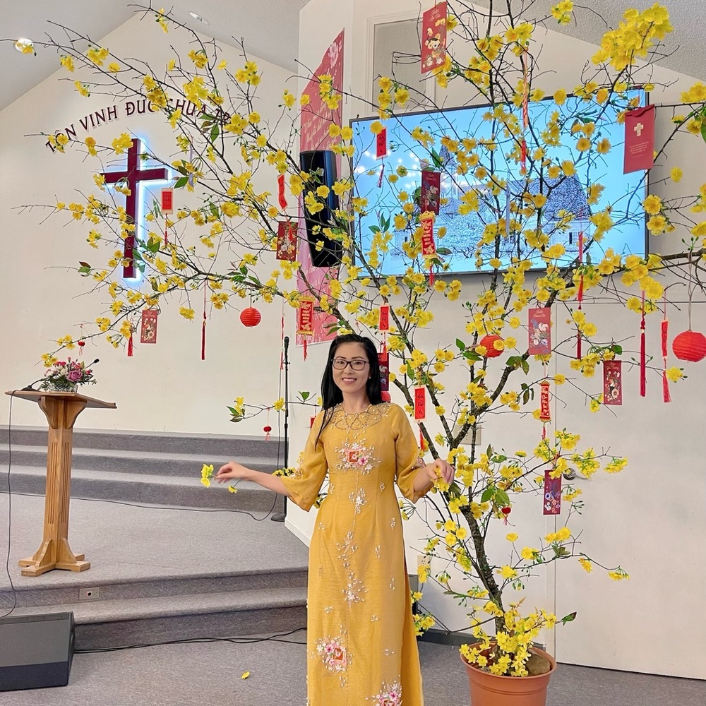 Yellow Floral Embroidered Dress